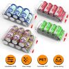 4Pcs Soda Can Organizers for Refrigerator Width Adjustable Clear Drink Organizer Expandable Can Holder Dispenser for Fridge Pantry Freezer