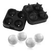 1.77”Sphere Ice Ball Maker Mold Silicone Ice Cube Tray with Lid Easy Fill and Release Ice Maker for Parties Events