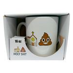 16 Oz Ceramic  Holy Shit Mug in White Gift Box