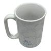 11oz White Marble C-Handle Ceramic Mug