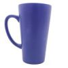 16oz Large Matte Cobalt Cafe Ceramic Mug with White Interior
