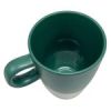 12oz  Matte Green Ceramic Mug with Stainless Steel