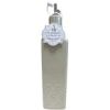 10 Strawberry Street Opal Pattern Square White Ceramic Olive Oil Bottle 26oz