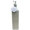 10 Strawberry Street Ptuck Pattern Square White Ceramic Olive Oil Bottle 26oz