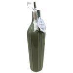 10 Strawberry Street Round Lined Sage Ceramic Olive Oil Bottle 24oz