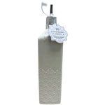 10 Strawberry Street York Pattern Square White Ceramic Olive Oil Bottle 26oz