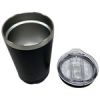 12 Oz Stainless Steel Drink Tumbler with Sliding Sip Lid in Black