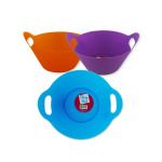 Plastic storage bowl with handle