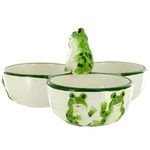 Frog Ceramic Salsa Bowl Trio