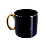 Cobalt Blue Ceramic Mug with Gold Rim &amp; Handle