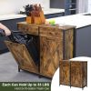 Rustic Multipurpose 2 Drawer / 2 Tilt Out 10gL Kitchen Laundry Trash/Recycle Storage