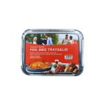 Barbecue tray and lid, 6 pieces