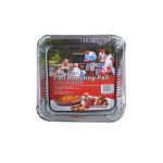 Square disposable foil roasting pans, pack of 3