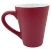 14oz Medium Maroon Ceramic Cafe Mug with White Interior