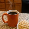 11oz Orange C-Handle Ceramic Mug with White Interior