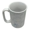 11oz White Marble C-Handle Ceramic Mug