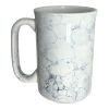 11oz White Marble C-Handle Ceramic Mug
