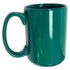 15oz Jumbo Green C-Handle Ceramic Mug