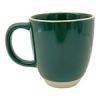 12oz Green Bistro Ceramic Mug with Almond Trim & Base