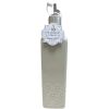 10 Strawberry Street Opal Pattern Square White Ceramic Olive Oil Bottle 26oz