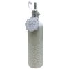 10 Strawberry Street Petal Pattern Round White Ceramic Olive Oil Bottle 23oz