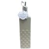 10 Strawberry Street Ptuck Pattern Square White Ceramic Olive Oil Bottle 26oz