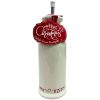 10 Strawberry Street Christmas Skates Pattern Round White Ceramic Olive Oil Bottle 15oz
