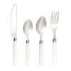 16 Piece Cutlery Set with White Handles