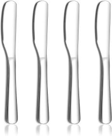 Stainless Steel Butter Knife, Butter Spreader, Butter Knives, Butter Spreader Knife for Kitchen Restaurant Party, Kitchen Gadgets, Set of 4