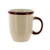 12-Ounce White Mug with Maroon Trim