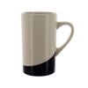 16-Ounce White Ceramic Mug with Black Base
