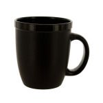 12-Ounce Matte Black Mug with Black Trim