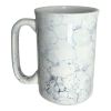11oz White Marble C-Handle Ceramic Mug