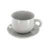 14 Oz. White Ceramic Mug With Saucer