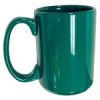 15oz Jumbo Green C-Handle Ceramic Mug