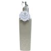 10 Strawberry Street Opal Pattern Square White Ceramic Olive Oil Bottle 26oz