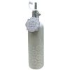10 Strawberry Street Petal Pattern Round White Ceramic Olive Oil Bottle 23oz