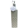 10 Strawberry Street Ptuck Pattern Square White Ceramic Olive Oil Bottle 26oz