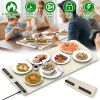 Silicone Food Warming Mat With 9 Temperature Levels 6Hrs Timer Child Lock Auto Shut Off Roll-Up Electric Warming Tray For Party Buffet Gathering Daily