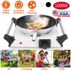 1000W Electric Single Burner Portable Coil Heating Hot Plate Stove Countertop RV Hotplate with 5 Temperature Adjustments Portable Handles