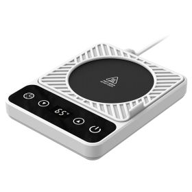 Desktop Electric Mug Warmer Auto Shut Off Timer Setting 6 Temperature Levels Cup Warmer for Milk Tea Cup Heating Plate (Option: White)