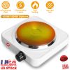 1500W Electric Single Burner Portable Heating Hot Plate Stove Countertop RV Hotplate with Non Slip Rubber Feet 5 Temperature Adjustments