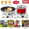2000W Double Electric Burner Portable Dual Counter Stove Countertop Hot Plate Kitchen Cooker Stove with 5 Gear Temperature Control